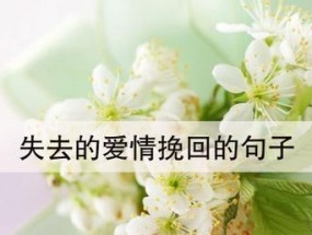 如何正确挽回前女友（挽回爱情的艺术与技巧）