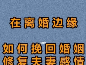 教你成功挽回爱情的15个技巧（如何在感情危机中保住爱情）