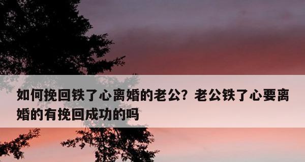 老公有小三了，如何挽回婚姻（失去了他的爱）  第3张